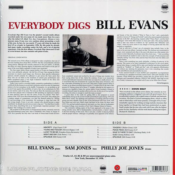 Bill Evans - Everybody Digs Bill Evans (ltd. ed.) (180g) (red vinyl)