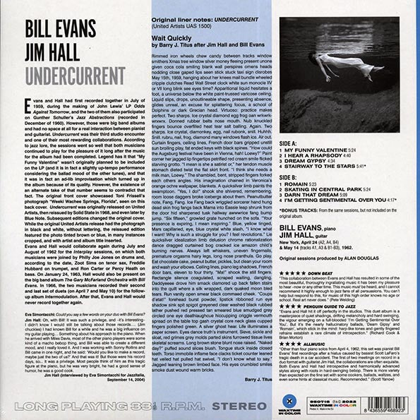 Bill Evans, Jim Hall - Undercurrent (+2 bonus tracks) (ltd. ed.) (180g) (blue vinyl)