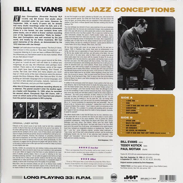Bill Evans - New Jazz Conceptions (+bonus track) (mono) (ltd. ed.) (180g)