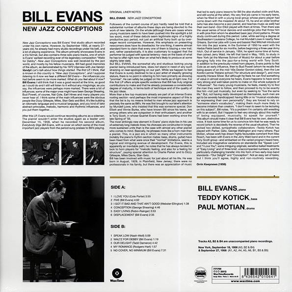 Bill Evans - New Jazz Conceptions (ltd. ed.) (180g) (remastered)