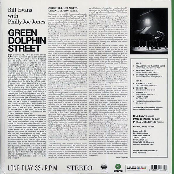 Bill Evans, Philly Joe Jones - Green Dolphin Street (+bonus track) (ltd. ed.) (180g) (green vinyl)