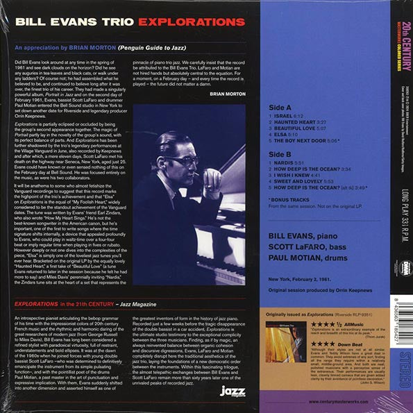 Bill Evans Trio - Explorations (+2 bonus tracks) (ltd. ed.) (180g) (red vinyl)