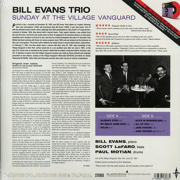Bill Evans Trio - Sunday At The Village Vanguard (+bonus track) (ltd. ed.) (180g) (incl. 7")