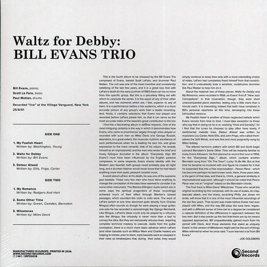 Bill Evans Trio - Waltz for Debby (180g)