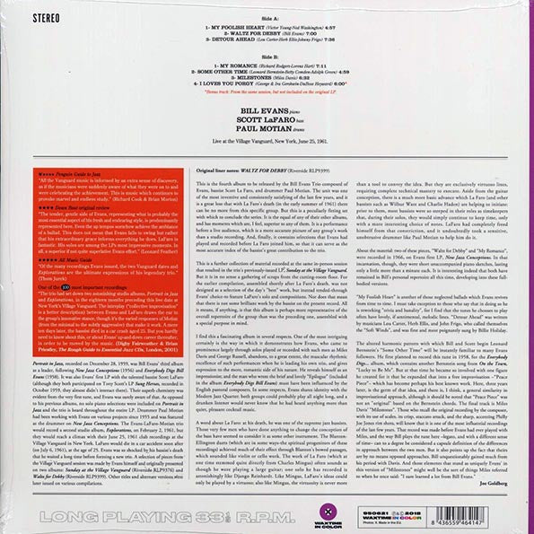 Bill Evans Trio - Waltz For Debby (+bonus track) (ltd. ed.) (180g) (purple vinyl)