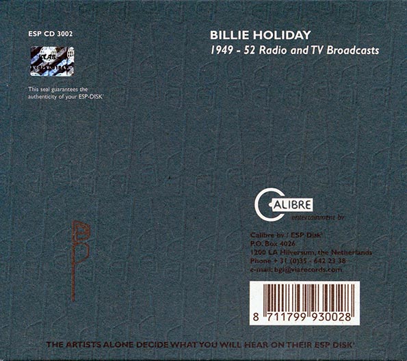 Billie Holiday - 1949-52 Radio And TV Broadcasts
