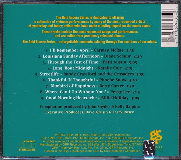 Billie Holiday, Carmen MaRae, Natalie Cole, Etc. - Songbirds (marked/ltd stock)