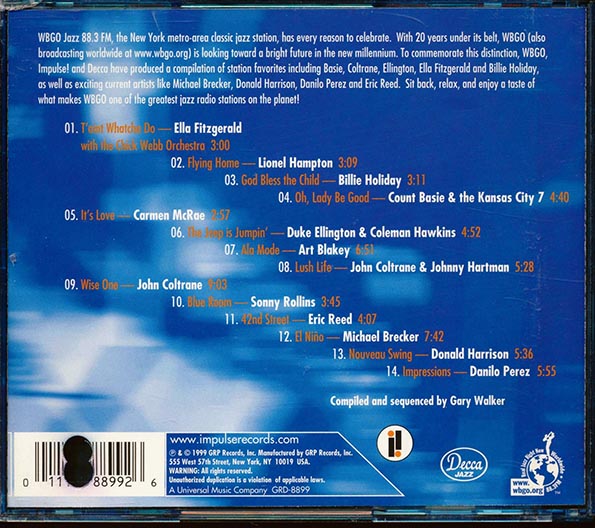 Billie Holiday, Carmen McRae, John Coltrane, Art Blakey, Etc. - WBGO 88.3 FM: Real Jazz, Right Now (promo) (marked/ltd stock)