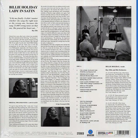 Billie Holiday - Lady In Satin (ltd. ed.) (180g) (blue vinyl)
