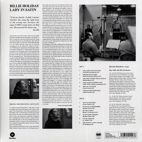 Billie Holiday - Lady In Satin (ltd. ed.) (180g) (remastered)