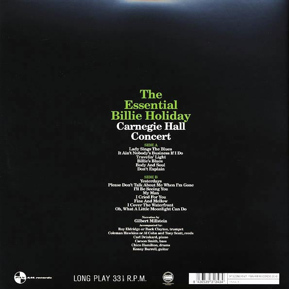 Billie Holiday - The Essential Billie Holiday: Carnegie Hall Concert (ltd. ed.) (180g)
