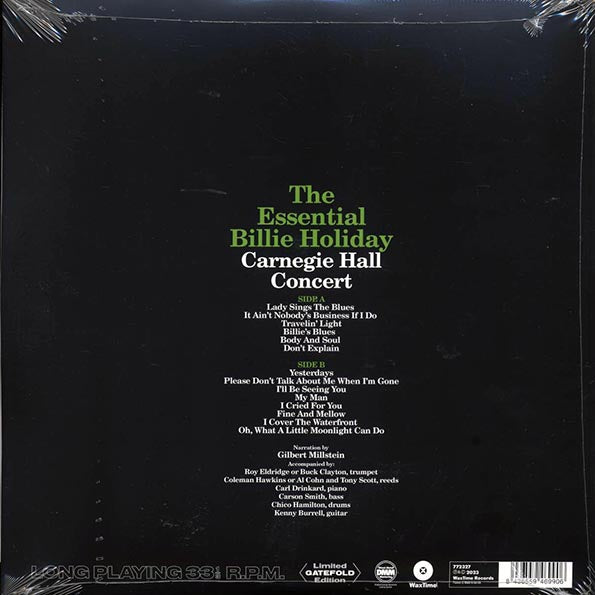 Billie Holiday - The Essential Billie Holiday: Carnegie Hall Concert Recorded Live (ltd. ed.) (180g)
