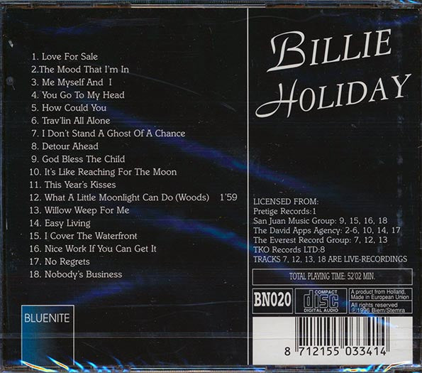 Billie Holiday - The Voice Of Jazz
