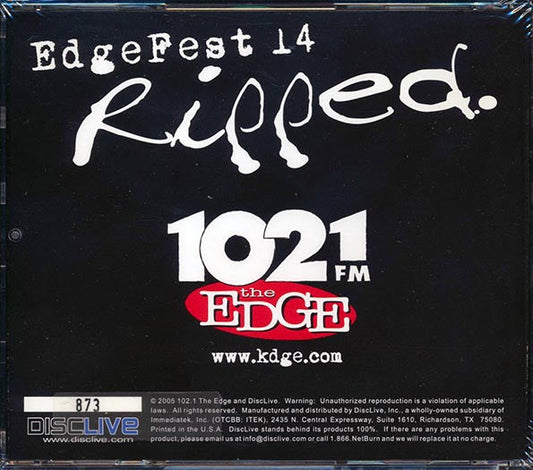Billy Idol, Sum 41, Crossfade, Etc. - EdgeFest 14 Ripped: 102.1 FM The Edge, April 24, 2005, Dallas, Texas (numbered ltd.ed.)
