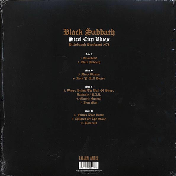 Black Sabbath - Steel City Blues: Pittsburgh Broadcast 1978 (2xLP)