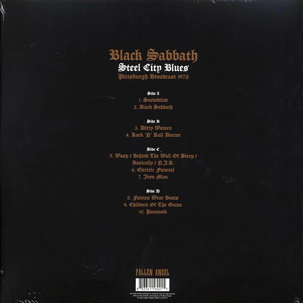 Black Sabbath - Steel City Blues: Pittsburgh Broadcast 1978 (2xLP) (clear vinyl)