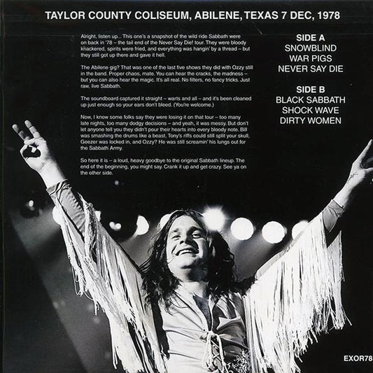 Black Sabbath - The Exorcist: Taylor County Coliseum, Texas, December 7, 1978