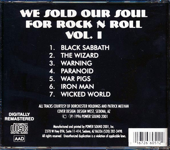 Black Sabbath - We Sold Our Soul For Rock N Roll Volume 1