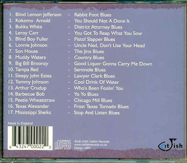 Blind Lemon Jefferson, Kokomo Arnold, Bukka White, Leroy Carr, Etc. - Gone Finshin': Tasty Bait From The Catfish Catalogue