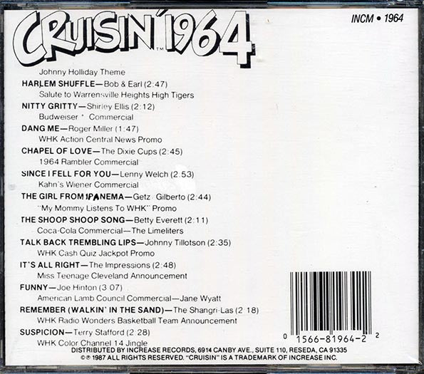 Bob & Earl, Shirley Ellis, Roger Miller, Etc. - Cruisin' 1964