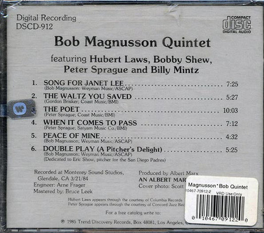 Bob Magnusson Quintet - Song For Janet Lee (marked/ltd stock)