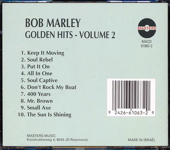Bob Marley - Golden Hits Volume 2