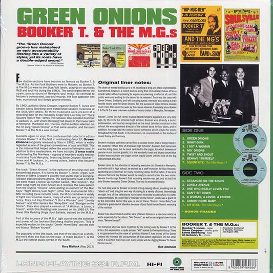 Booker T & The MG's - Green Onions (+2 bonus tracks) (ltd. ed.) (180g) (green vinyl)