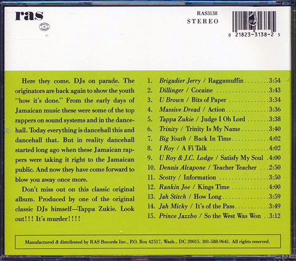 Brigadier Jerry, Ranking Joe, I Roy, Tappa Zukie, Etc. - Old Time DJ Come Back Again (marked/ltd stock)