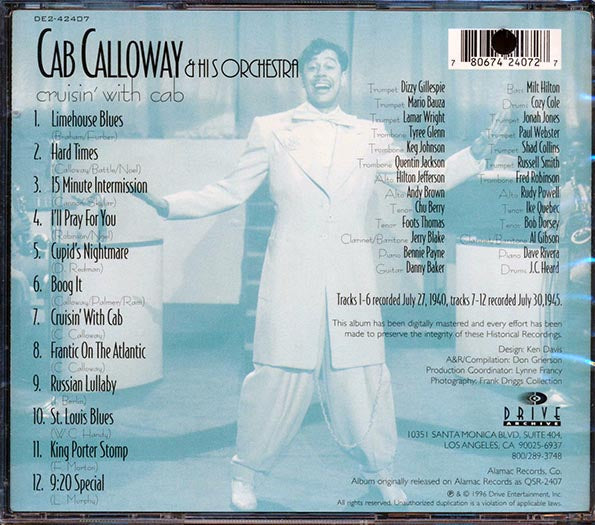 Cab Calloway - Cruisin' With Cab (marked/ltd stock)