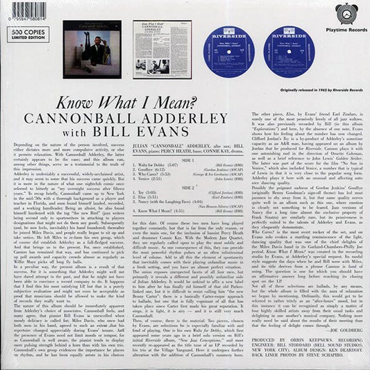 Cannonball Adderley, Bill Evans - Know What I Mean?