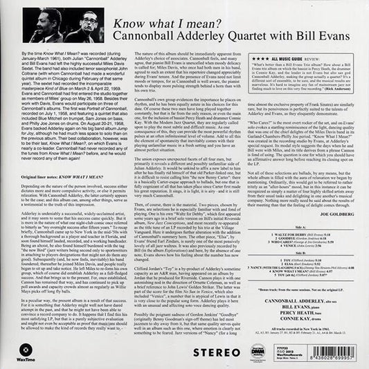 Cannonball Adderley, Bill Evans - Know What I Mean? (ltd. ed.) (180g) (remastered)