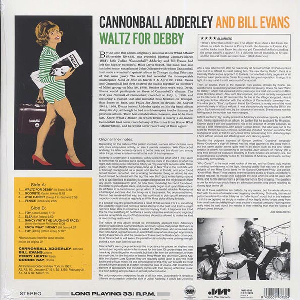 Cannonball Adderley, Bill Evans - Waltz for Debby (+bonus track) (ltd. ed.) (180g)