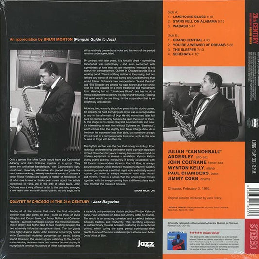 Cannonball Adderley, John Coltrane - Quintet In Chicago (+bonus track) (ltd. ed.) (180g) (blue vinyl)