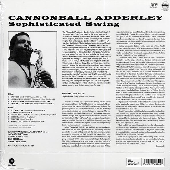Cannonball Adderley - Sophisticated Swing (ltd. ed.) (180g) (remastered)