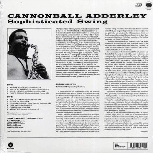 Cannonball Adderley - Sophisticated Swing (ltd. ed.) (180g) (remastered)