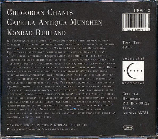 Capella Antiqua Munchen, Konrad Ruhland - Gregorian Chants