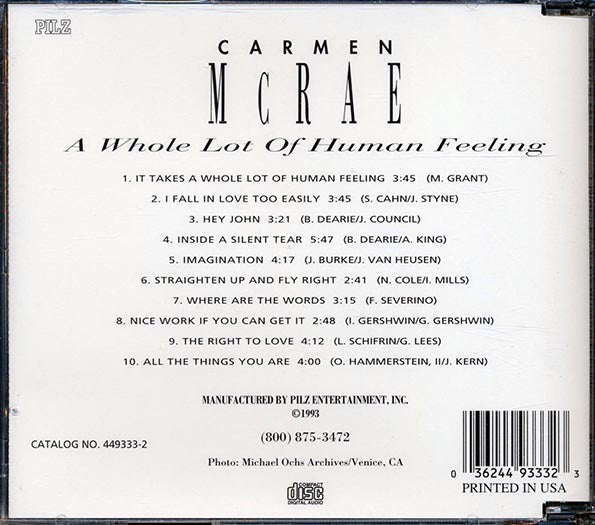 Carmen McRae - A Whole Lot Of Human Feeling