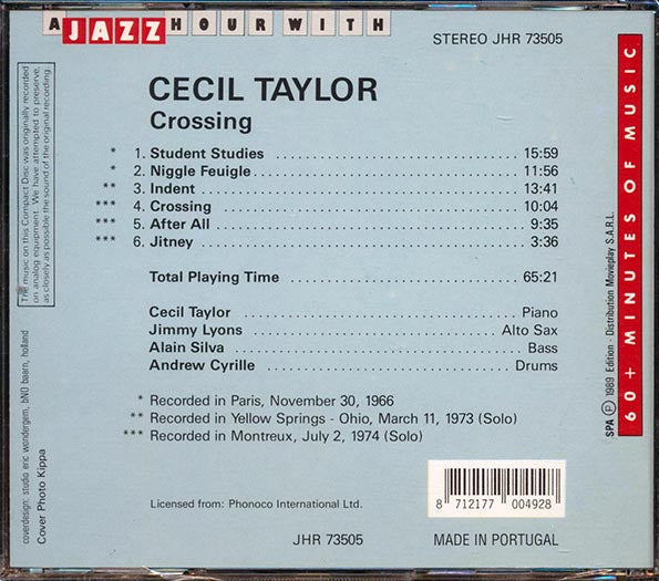 Cecil Taylor - Crossing: A Jazz Hour With Cecil Taylor