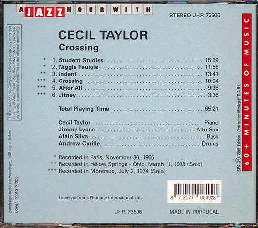 Cecil Taylor - Crossing: A Jazz Hour With Cecil Taylor