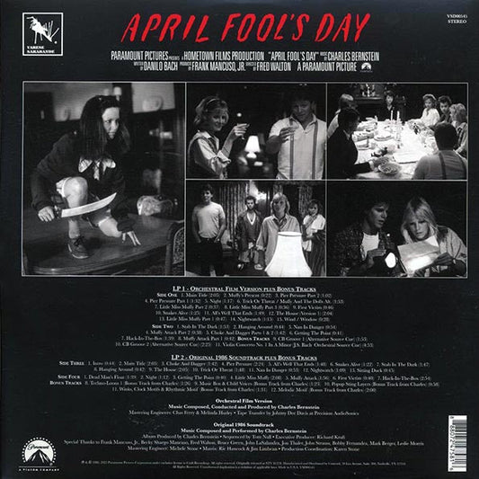 Charles Bernstein - April Fool's Day: Original Motion Picture Soundtrack (+bonus tracks) (2xLP) (expanded edition) (spot-varnished jacket)