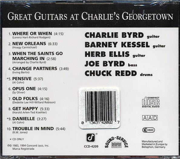 Charlie Byrd, Barney Kessel, Herb Ellis - Great Guitars At Charlie's Georgetown