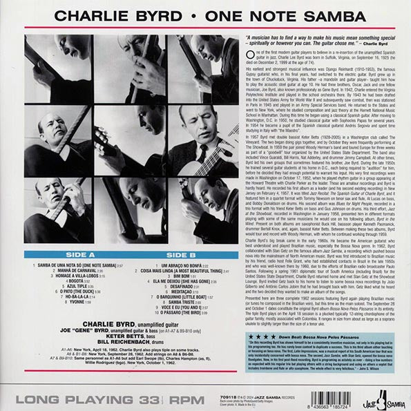 Charlie Byrd - One Note Samba (+bonus tracks) (ltd. ed.) (180g)