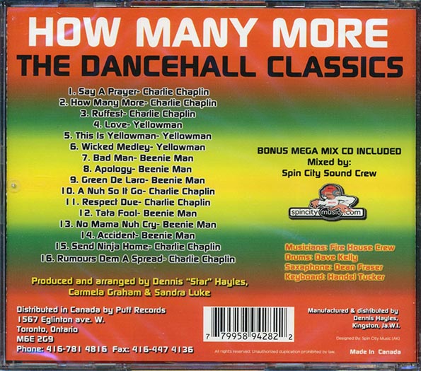 Charlie Chaplin, Beenie Man, Yellowman, Etc - How Many More: The Dancehall Classics (2xCD)