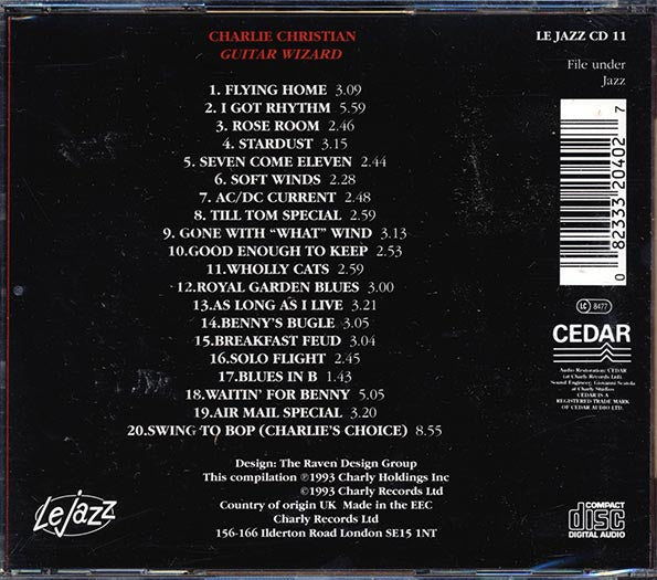 Charlie Christian - Guitar Wizard (20 tracks) CD