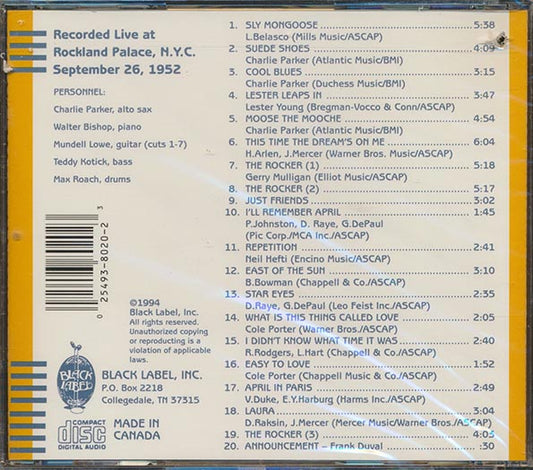 Charlie Parker - Bop City Volume 1 (20 tracks) (marked/ltd stock)