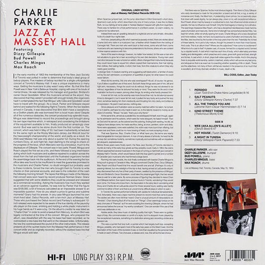 Charlie Parker, Dizzy Gillespie, Bud Powell, Charles Mingus, Max Roach - Jazz At Massey Hall (ltd. ed.) (180g) (remastered)