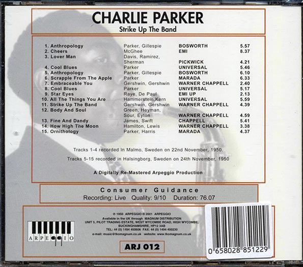 Charlie Parker - Live: Strike Up The Band