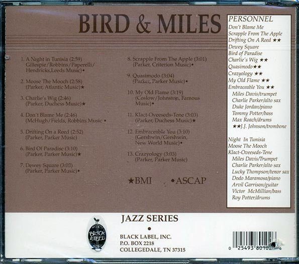 Charlie Parker, Miles Davis - Bird & Miles: Historical Sessions