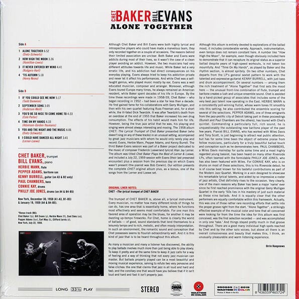 Chet Baker, Bill Evans - Alone Together (ltd. ed.) (180g) (red vinyl)
