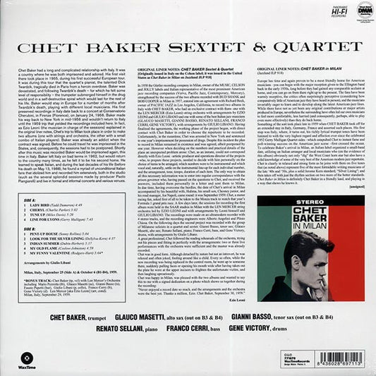 Chet Baker - Sextet & Quartet: Chet Baker In Milan (+bonus track) (180g)